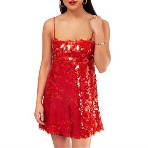 Zara Red Sequin Dress